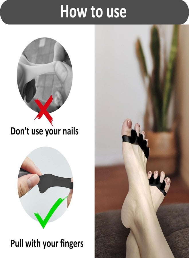 SUNFATT Toe Separators for Women ang Men,Toe Spacers for Women,Relieves Overlapping Toes,Bunions Corrector and Hammer Toe Pain,Gel Toe Spreader Separates and Relaxes Toes.2 Pcs - Image 4